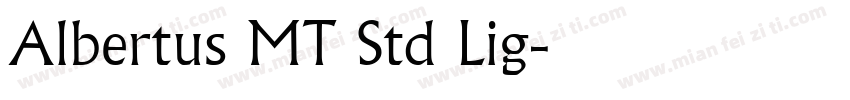 Albertus MT Std Lig字体转换